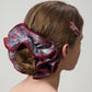Handmade Burgundy Plume Hair Clip