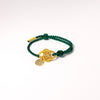 Green Stands Braided Lucky Chinese Copper Coins Knot Bracelet