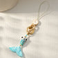Aqua Blue Lucky Koi Fish Charm