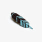 Handmade Mint and Brown Plume Hair Clip