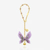 Handmade Lavender Butterfly & Flower Car Mirror Hanging Accessory