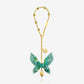 Handmade Green Butterfly & Flower Car Mirror Hanging Accessory
