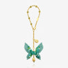 Handmade Green Butterfly & Flower Car Mirror Hanging Accessory