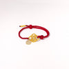 Red Stands Braided Lucky Chinese Copper Coins Knot Bracelet