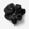 Chic Glass Yarn Black Scrunchy with Birth Flower Pendant