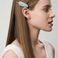 Handmade Sky-Blue Plume Hair Clip