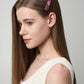 Handmade Burgundy Plume Hair Clip