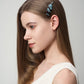 Handmade Mint and Brown Plume Hair Clip