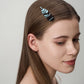 Handmade Mint and Brown Plume Hair Clip