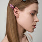 Handmade Yellow Grey Plume Hair Clip