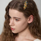Handmade Five Flower Lake Plume Hair Clip