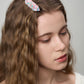 Handmade Lake Hillier Plume Hair Clip