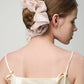 Handmade Yellow Grey Plume Hair Clip