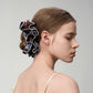Handmade Mint and Brown Plume Hair Clip