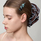 Handmade Mint and Brown Plume Hair Clip