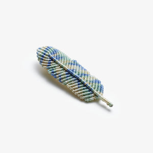 Handmade Sky-Blue Plume Hair Clip