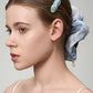 Handmade Sky-Blue Plume Hair Clip