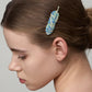 Handmade Sky-Blue Plume Hair Clip