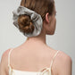 Chic Glass Yarn Sage Green Scrunchy with Birth Flower Pendant